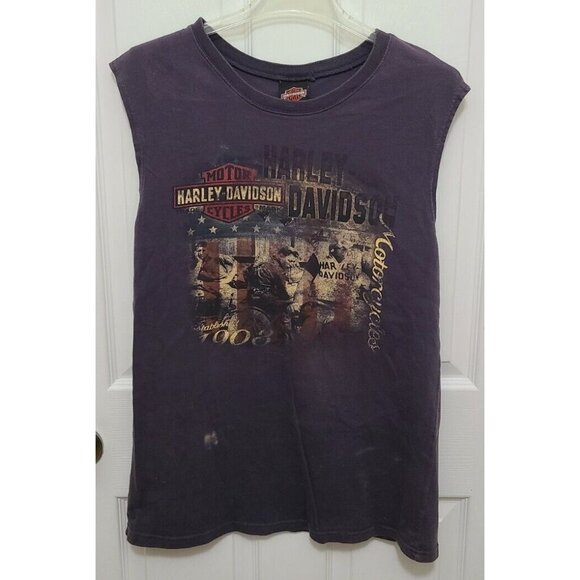 Harley Davidson Pigeon Forge Tennessee Smokey Mountain Dragon Sleeveless Shirt L - Picture 1 of 8